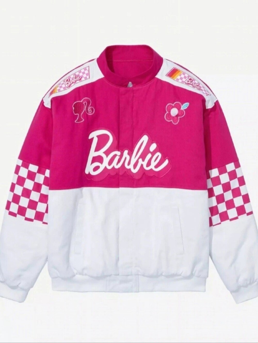 Barbie Checkered Racing Jacket - BoxLunch Exclusive NWT Oversized (SIZE L)